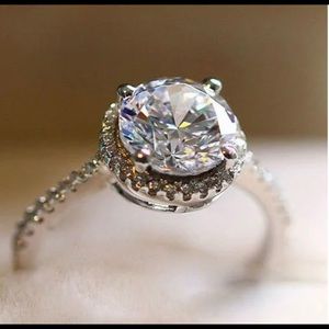Princess CZ White Gold Filled Ring